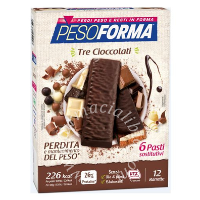 Pesoforma barr 3 cioccolati 372 g