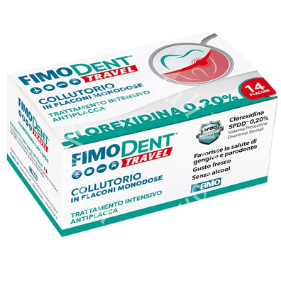 Fimodent travel collutorio clorexidina spdd 0,20% 14 flaconcini monodose 10 ml