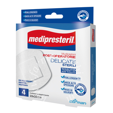 Medicazione post operatoria medipresteril delicata tnt 10x10cm 5 pezzi