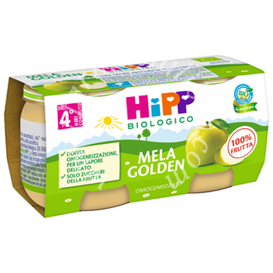 Hipp bio omogeneizzato mela golden 2 x 80 g