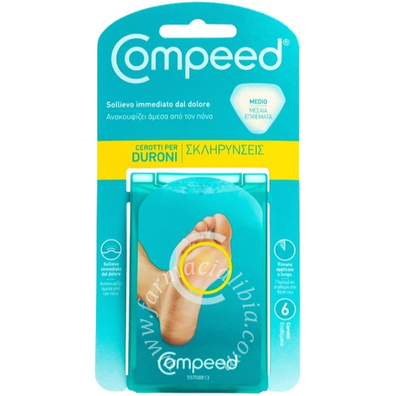 Compeed cerotti per duroni medio 6 pezzi