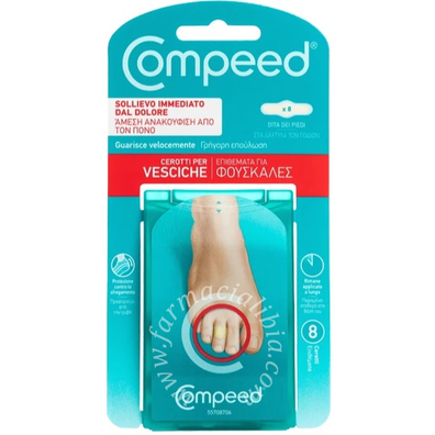 Compeed cerotti per vesciche dita piedi 8 pezzi carton