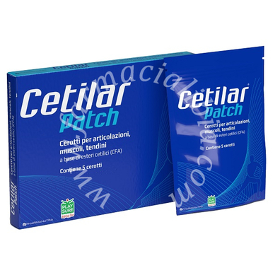 Cerotto monouso cetilar patch per articolazioni muscoli e tendini 5 pezzi