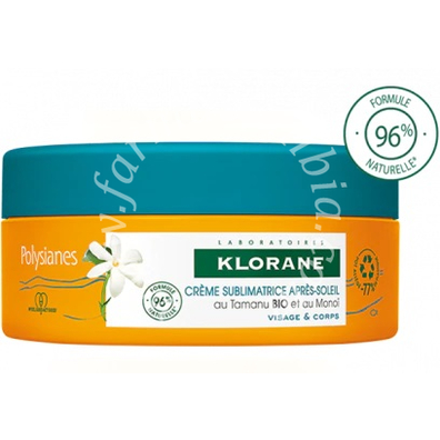 Klorane crema sublimatrice doposole viso e corpo tamanu e monoi 200 ml