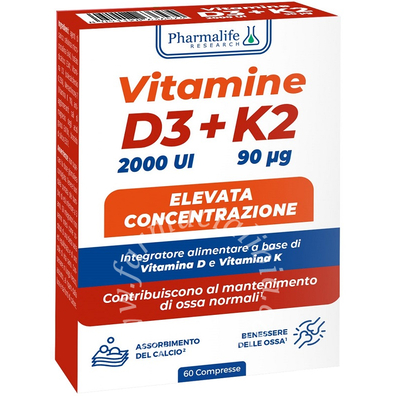 Vitamine d3+k2 60 compresse