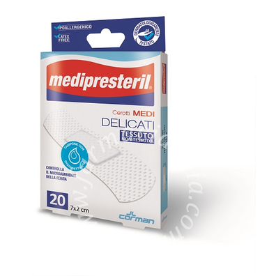 Cerotto medio medipresteril delicato tnt 7x2cm 20 pezzi