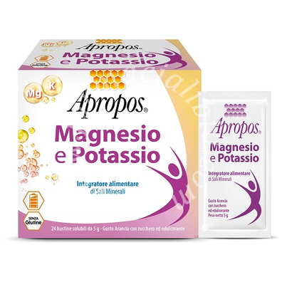 Apropos magnesio potassio 24 bustine da 5 g gusto arancia