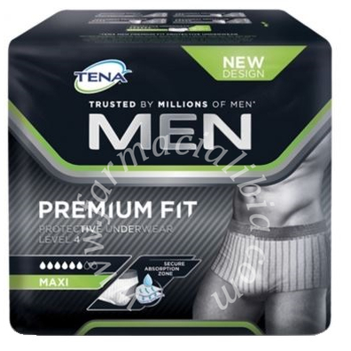 Mutandina assorbente maschile tena men premium fit livello 4 s/m 10 pezzi