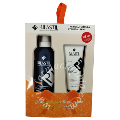 Rilastil cofanetto man 1 rilastil man gel crema dopobarba 75 ml + 1 rilastil man schiuma da barba 200 ml