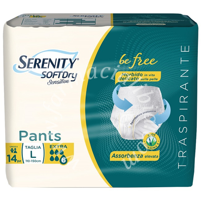 Serenity pants sd sensitive be free extra l 14 pezzi