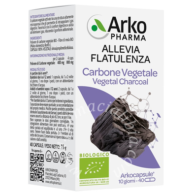 Arko capsule carbone vegetale bio 40 capsule