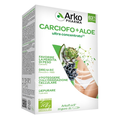 Arkofluidi carciofo+aloe vera 20 flaconcini 200 g