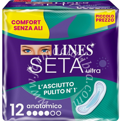Lines seta ultra assorbenti anatomico dwct 12 pezzi