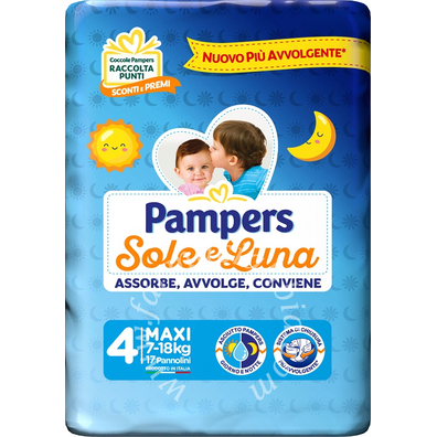 Pampers sole&luna maxi 17 pezzi
