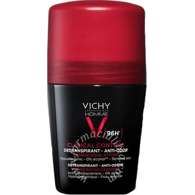 Vichy homme deodorante clinical control 96h roll 50 ml