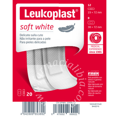 Leukoplast soft white 20 pezzi assortiti