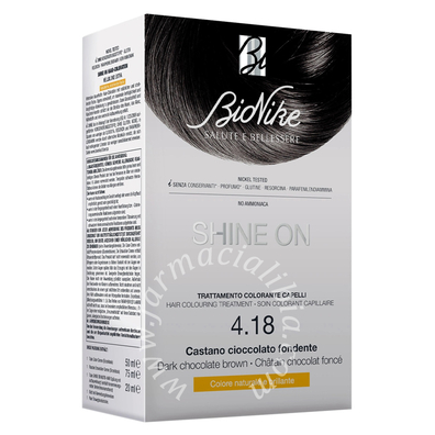 Shine on castano cioccolato fondente 4,18 flacone 75 ml + tubo 50 ml