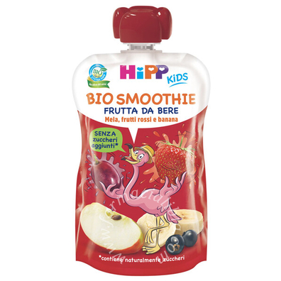 Hipp bio smoothies mela/ban/frutti rossi 120 ml