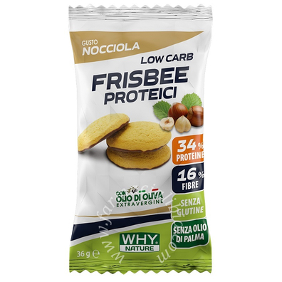 Whynature frisbee proteici nocciola 36 g