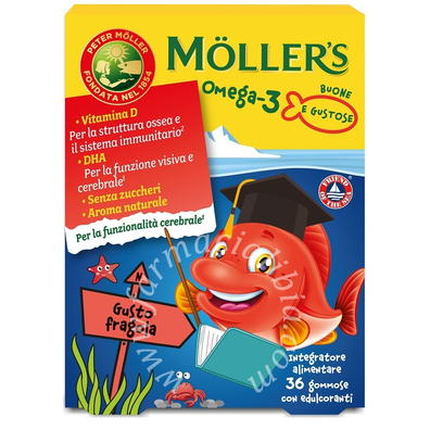 Moller's omega 3 jelly fish 36 gommose