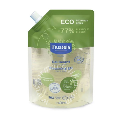 Mustela eco-refill gel detergente bio 400 ml