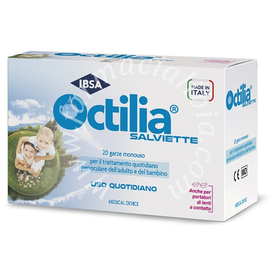 Octilia salviette perioculari 20 garze in viscosa non sterili