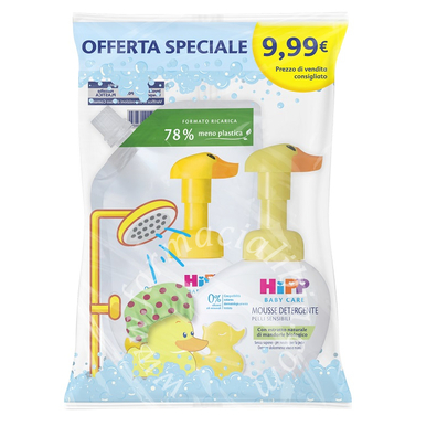 Hipp special pack paperella mousse detergente 250 ml + paperella mousse detergente ricarica 250 ml