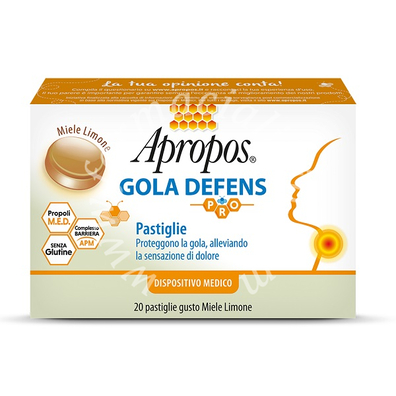 Apropos gola defens pro 20 pastiglie miele limone