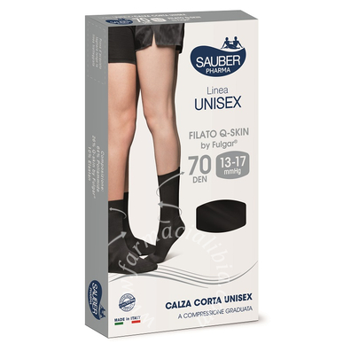 Sauber pharma unisex qskin calza corta 70 blu small