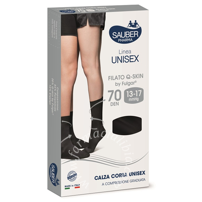 Sauber pharma unisex qskin calza corta 70 blu medium