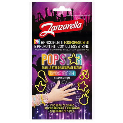 Zanzarella braccialetti pop star 25 pezzi