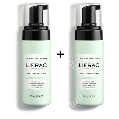 Lierac duo mousse struccante 150 ml 2 confezioni