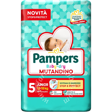 Pampers baby dry pannolino mutandina junior small pack 13 pezzi