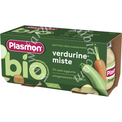 Plasmon bio omogeneizzato carote patate e zucchine 2 pezzi da 80 g