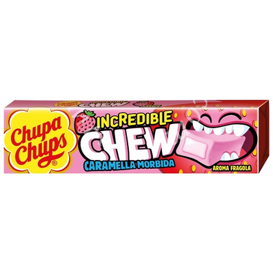 Chupa chups incredible chew fragola 20 pezzi