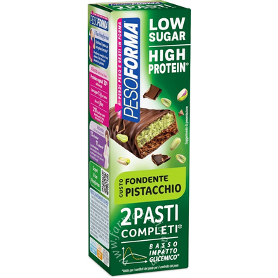 Pesoforma barrette pasti low sugar fondente pistacchio 2 pezzi