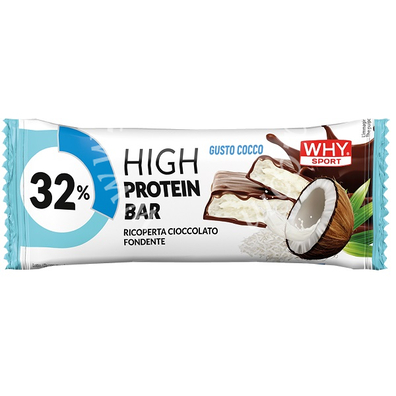Whysport 32% high protein bar cocco cioccolato fondente 50 g