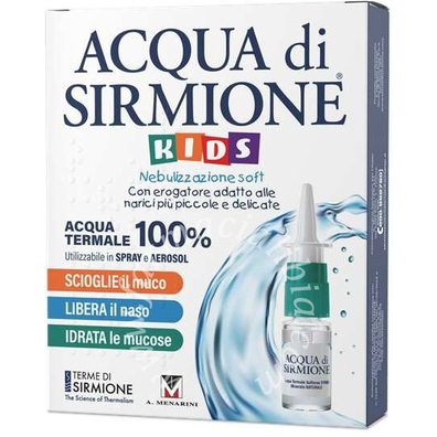 Acqua di sirmione kids nebulizzazione soft acqua termale 100% 6 flaconcini pluridose da 15 ml