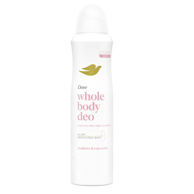 Dove whole body deo raspberry & rosa spray 150 ml