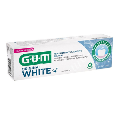 Gum original white dentifricio sbiancante 75 ml nuova formula