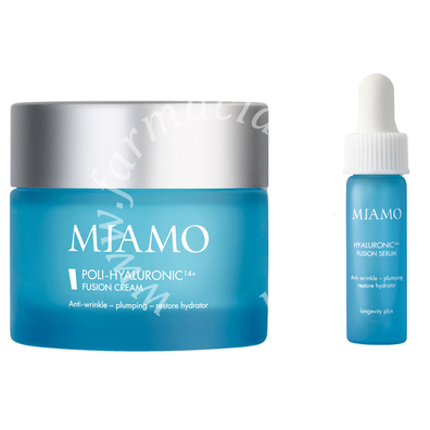 Miamo 2025 bundle promo poli hyaluronic 14+ fusion cream 50 ml+ vials hyaluronic 14+ fusion serum 4 ml
