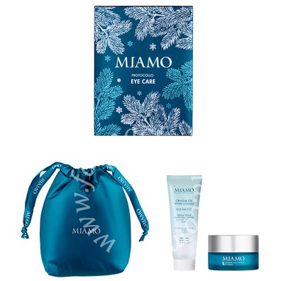 Miamo 2025 cofanetto xmas anti fatigue eye cream supreme anti fatigue eye cream 15 ml + crystal oil peptide cleanser 50 ml