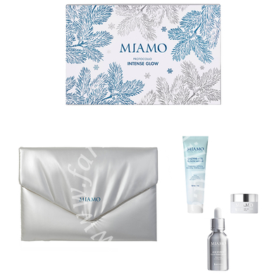 Miamo 2025 cofanetto xmas party glow age reverse glow primer serum 30m + enzyme peel o2 glow masque 25 ml + age reverse masque 10 ml