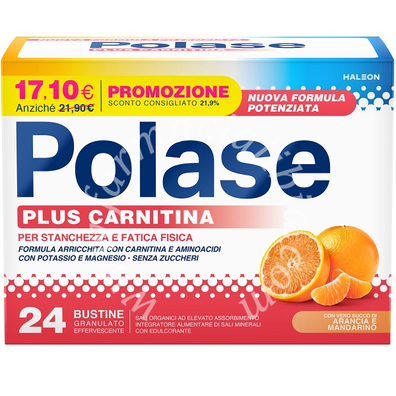 Polase plus carnitina promo 24 bustine granulato effervescente da 6,8 g
