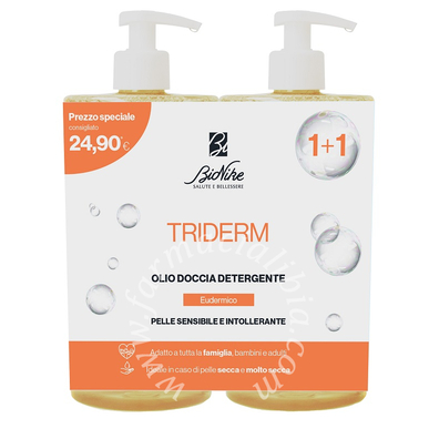 Triderm bipack olio doccia detergente 750 ml