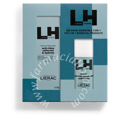 Lierac coffret lierac homme fluido anti-eta' 50 ml + deodorante 50 ml