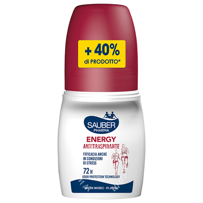 Sauber deo 72h energy antitraspirante roll on 70 ml