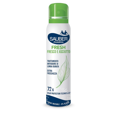 Sauber deo 72h fresh fresco e asciutto spray 150 ml