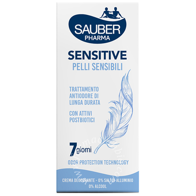 Sauber deo 7 giorni sensitive pelli sensibili crema 35 ml