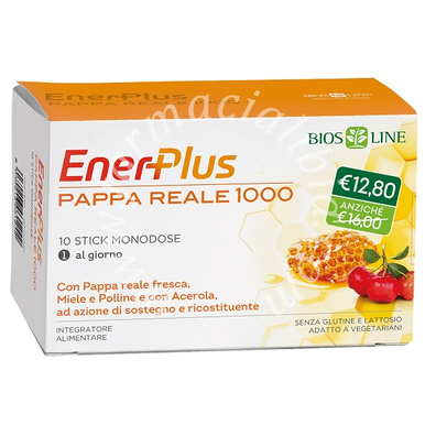 Enerplus pappa reale 1000 10 stick monodose da 10 ml